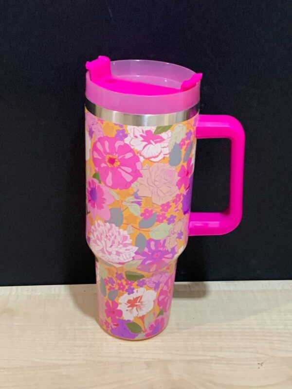 Термочашка "Американська" з принтом з трубочкою (до 40°C) 1200 мл Tiger