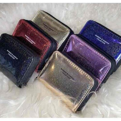 Візитниця на замочку блискучий глітер мікс кольорів