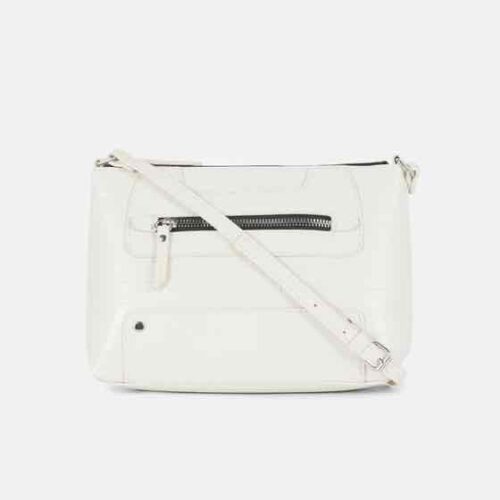 26bf0be1-bfcf-444f-a079-699e13d82a72.jpg Сумочка Primark квадратна текстура крокодил з кишенею на замку біла