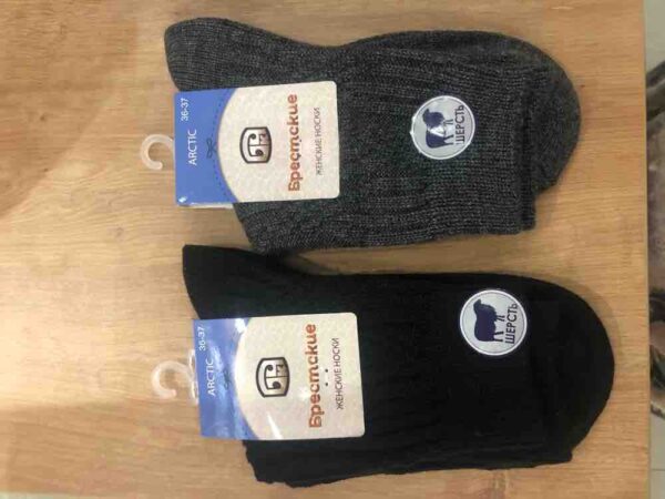 Шкарпетки жіночі Брестские ARCTIC ручна в"язка (1405), сірий/чорний