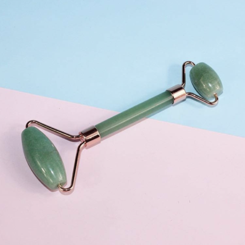 Масажер-ролик двосторонній Зелений Нефрит (натуральний)