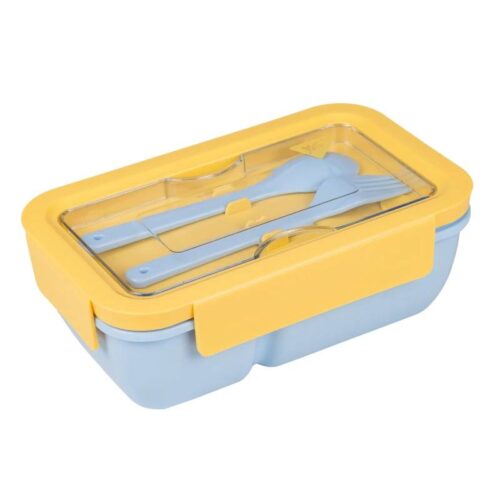 Ланч-бокс YES "Fusion" з наповненням жовто-блакитний 850 мл