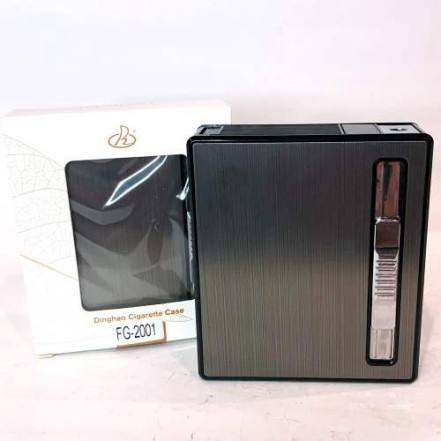 Портсигар із запальничкою Dinghao чорний