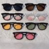 Окуляри унісекс сонцезахисні округруглий квадрат пластикова оправа в стилі панк (10132)