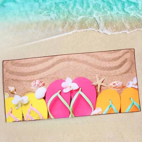 Рушник пляжний "Шльопанці" (90х180 см)