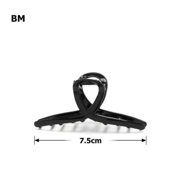 Заколка/краб для волосся "Петля" металева 7,5 см чорна