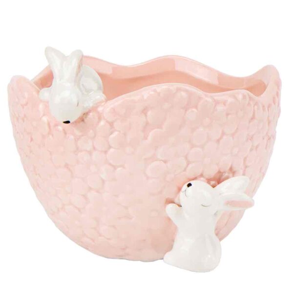 Кашпо керамічне "Великодній горщик" 11,5 см рожевий