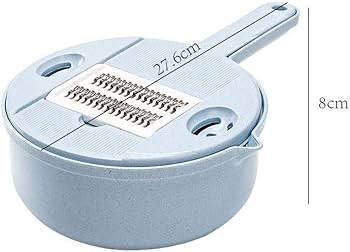 Терка/овочерізка багатофункціональна з контейнером з пшеничного волокна з різними  насадками та друшлаком