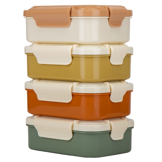 Ланч-бокс однорівневий на 2 відсіки з ложкою 22 см