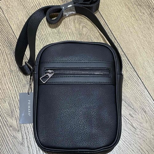 Сумочка-месенджер чоловіча Primark з еко-шкіри чорна