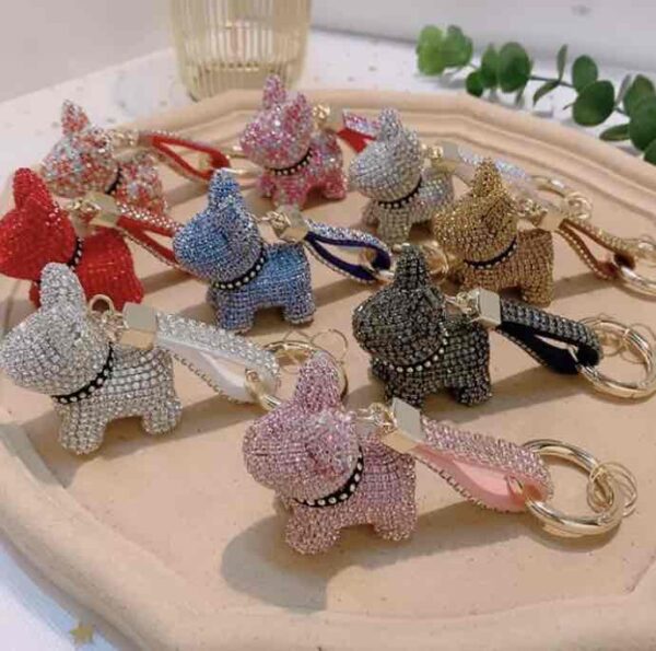 Брелок "Собачка" зі стразами