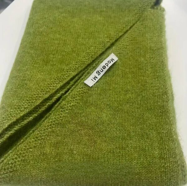 Шарф-хустина 100*37 см (шерсть) зелений