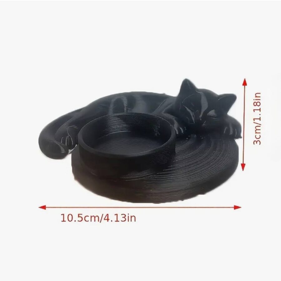 Підсвічник "Котик" 10*3 см чорний