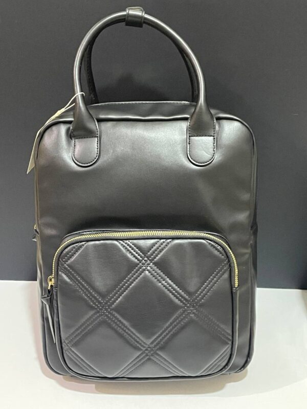 Рюкзак-сумка з ручками та стьобаною кишенею еко-шкіра Primark чорний