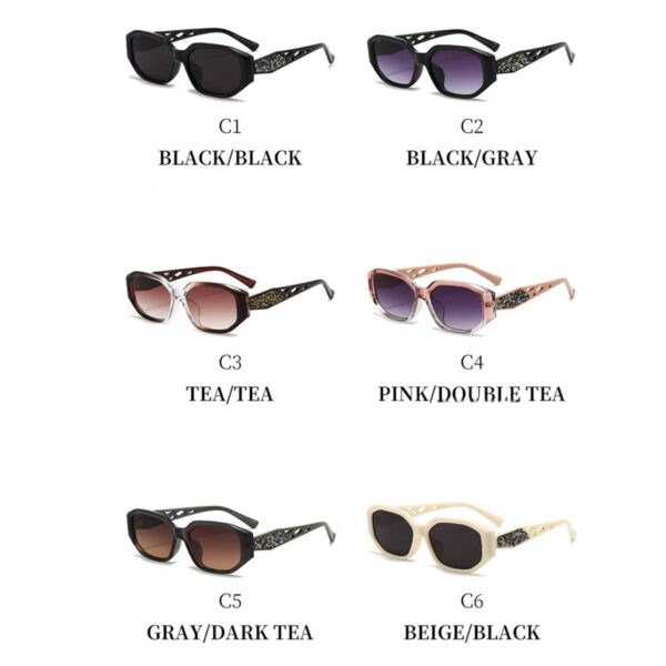 Окуляри жіночі сонцезахисні "Квадратно-овальні" геометрична дуга (10107)