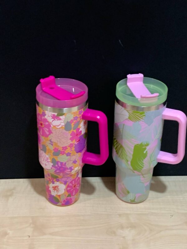 Термочашка "Американська" з принтом з трубочкою (до 40°C) 1200 мл Tiger