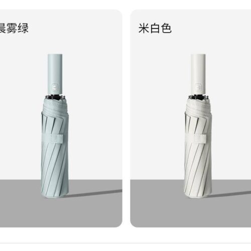 Парасоля компактна зворот. склад. автомат 8*2 спиць однотонна/чорна всередині