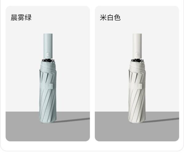 Парасоля компактна зворот. склад. автомат 8*2 спиць однотонна/чорна всередині