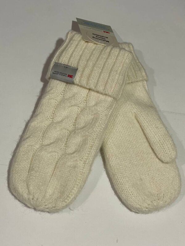 Рукавиці-варежки "Косичка" Primark білі молочні