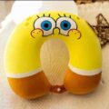Подушка дорожня U-подібна "Губка Боб/ Sponge Bob" (холофайбер) жовта