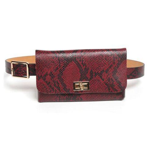 4f89f467-d1b6-492a-80e4-241a8ae9d0e7.jpg Сумочка жіноча поясна зміїний принт еко-шкіра червона