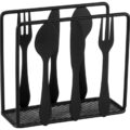 Серветниця "Cutlery/ Столові прибори" сталь чорна