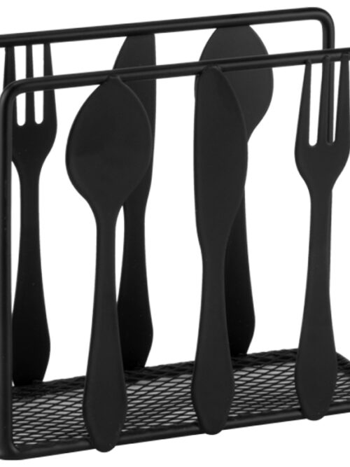 Серветниця "Cutlery/ Столові прибори" сталь чорна
