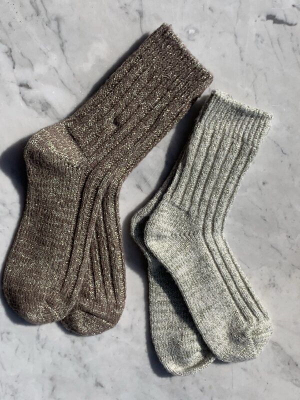 Шкарпетки жіночі в рубчик Primark "Люрекс" теплі середньої довжини