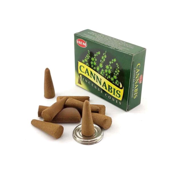 Пахощі Арома-конуси Cannabis HEM 10 шт/уп. Канабіс