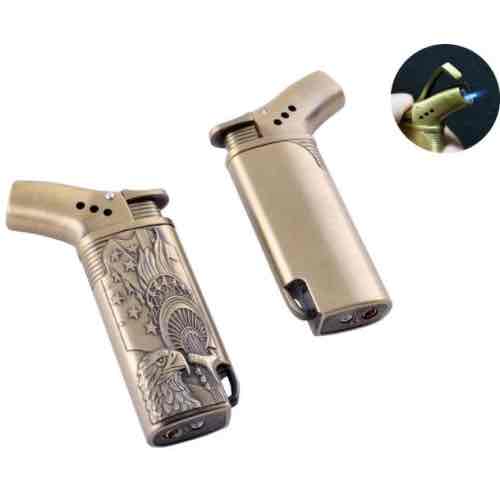 Запальничка бічна кишенькова Gold (гостре полум'я)