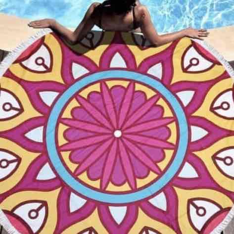 Рушник пляжний круглий "Мандала" (D 150 см)