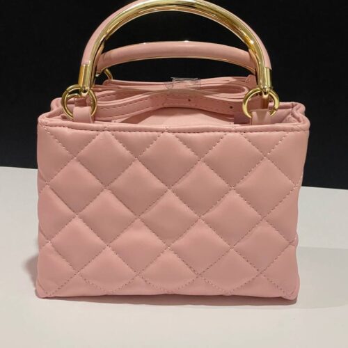 Сумочка Primark сьобана з металевиими ручками рожева