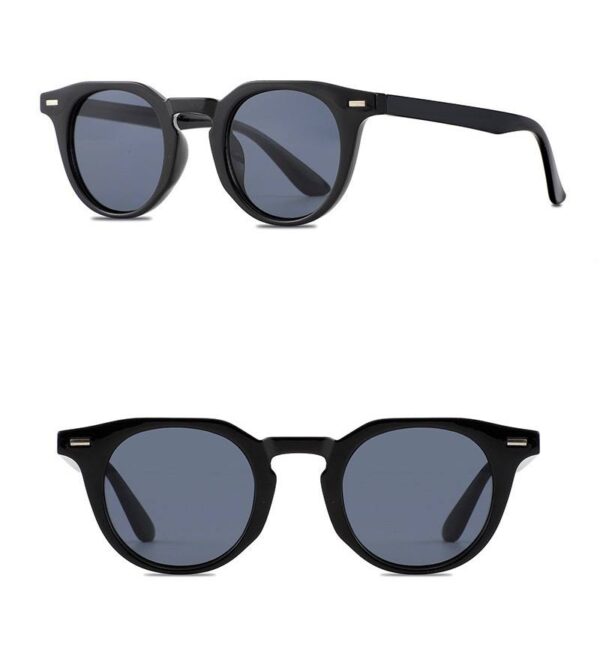 Окуляри унісекс сонцезахисні круглі в пластиковій оправі (10124)