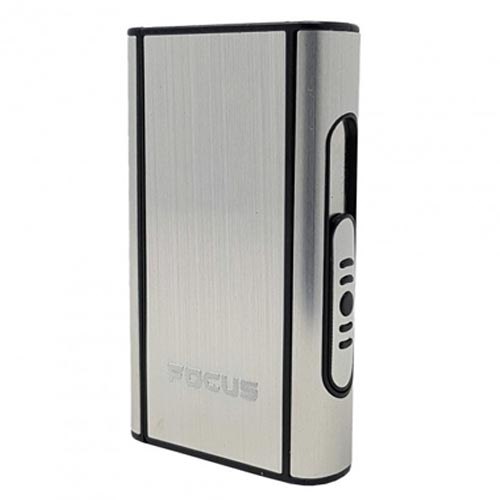 Портсигар із викидом сигарет "FOCUS" срібний
