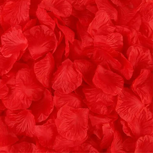 Пелюстки троянд для декору 100 шт (шовк) червоний