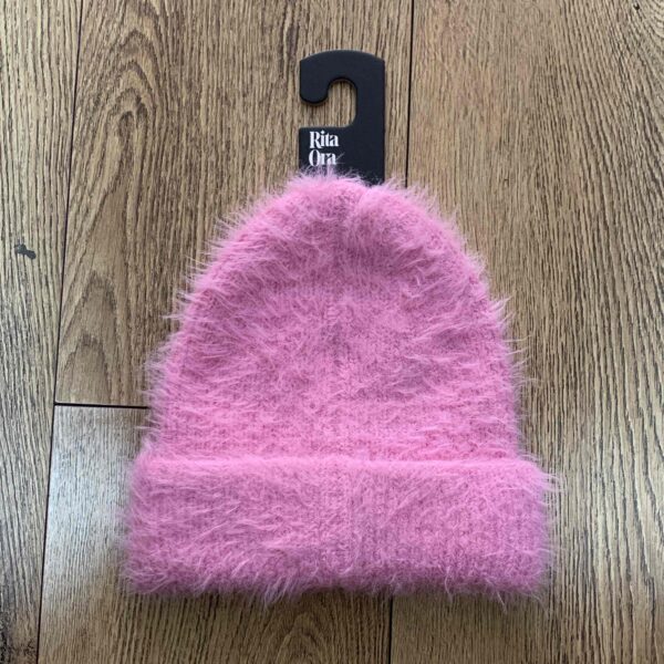 Шапка-Біні жіноча Primark Rita Ora ворсиста рожева