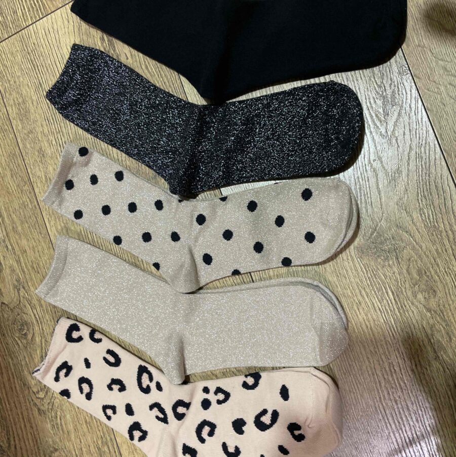 Шкарпетки середні "Святкові" Primark котонові люрекс/принт