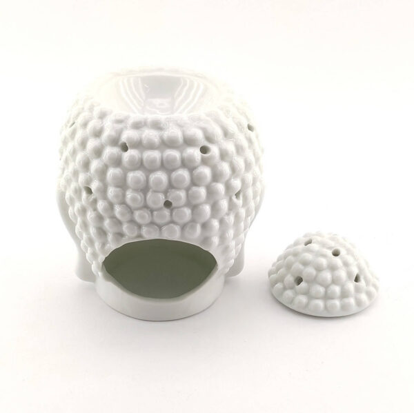 Аромалампа керамічна "Будда" 14 см біла