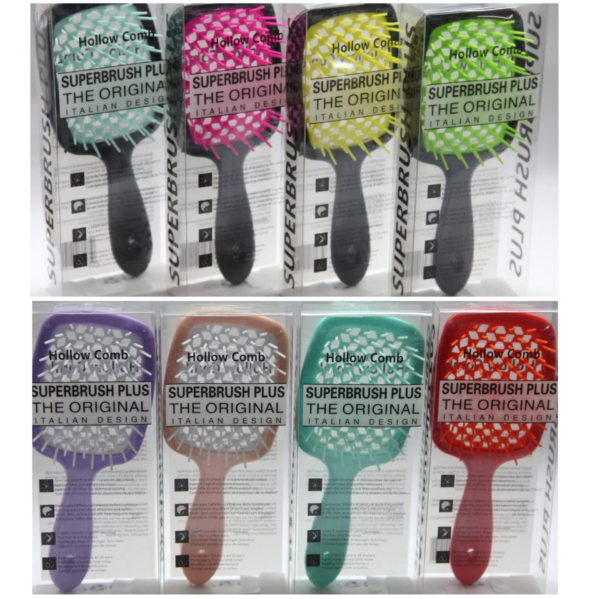 Щітка для волосся "SuperBrash Plus" антистатична масажна мікс кольорів