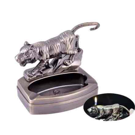 Попільничка із запальничкою "Тигр" металева