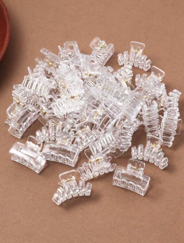 Заколка-краб міні для воллосся прямокутний прозорий 2,5 см 1 шт