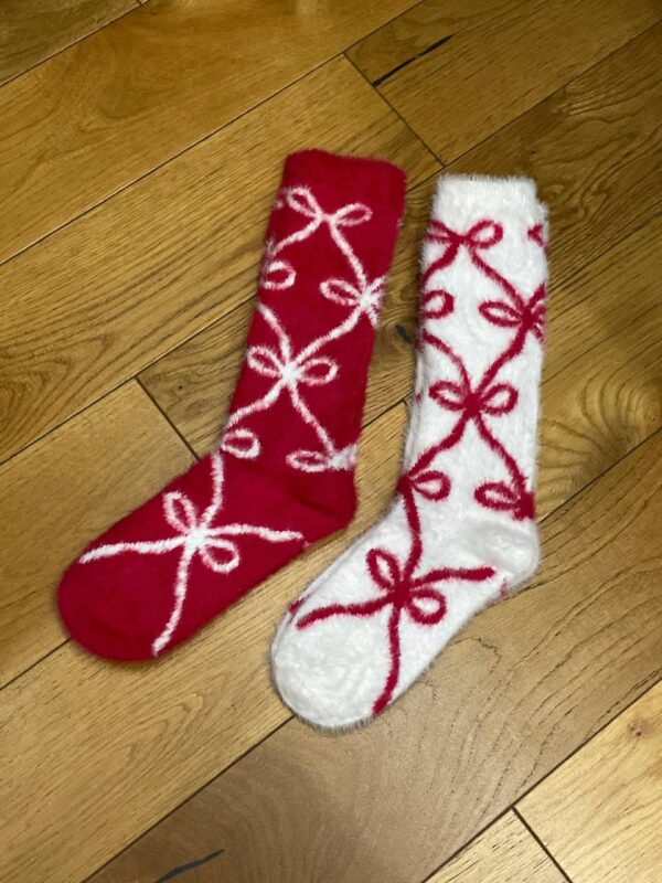 Шкарпетки домашні пухнасті Slouch Cosy "Бантики" Primark