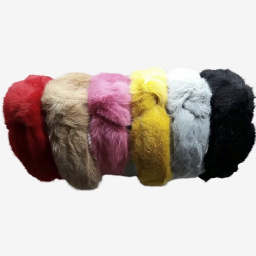 Обруч-чалма хутряний червоний/беж/рожевий/гірчиця/сірий/чорний