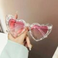 Окуляри жіночі сонцезахисні "Сердечка Candy" з блискітками/рельєфна оправа (8740)