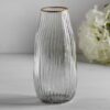 Ваза скляна "Serena" сіра 20 см