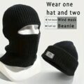 Шапка-балаклава-біні чоловіча 2 в 1 трансформер чорна