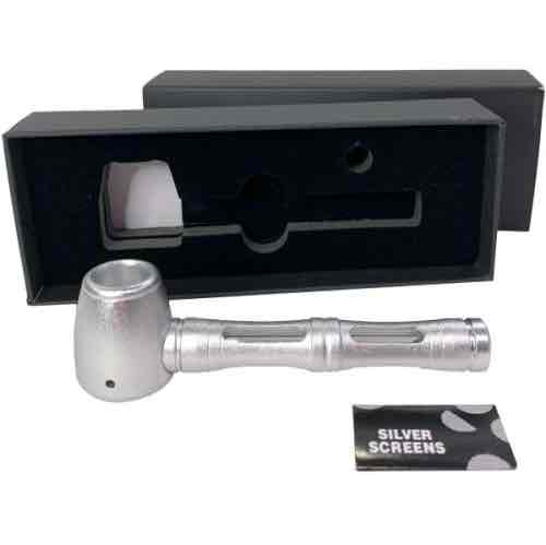 Курильна трубка металева із сітками в подарунковій коробці