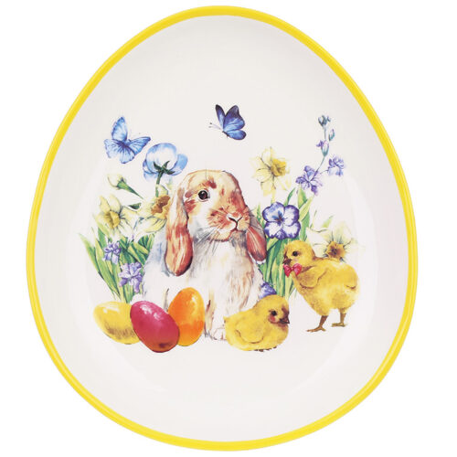 Блюдо керамічне "Happy Spring" форма яйця (20.5*18.2) см