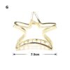 Заколка/краб для волосся "Зірка" металева 7,5 см золота