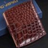 Портсигар з текстурою крокодила на 10 сигарет GVIPAI коричневий